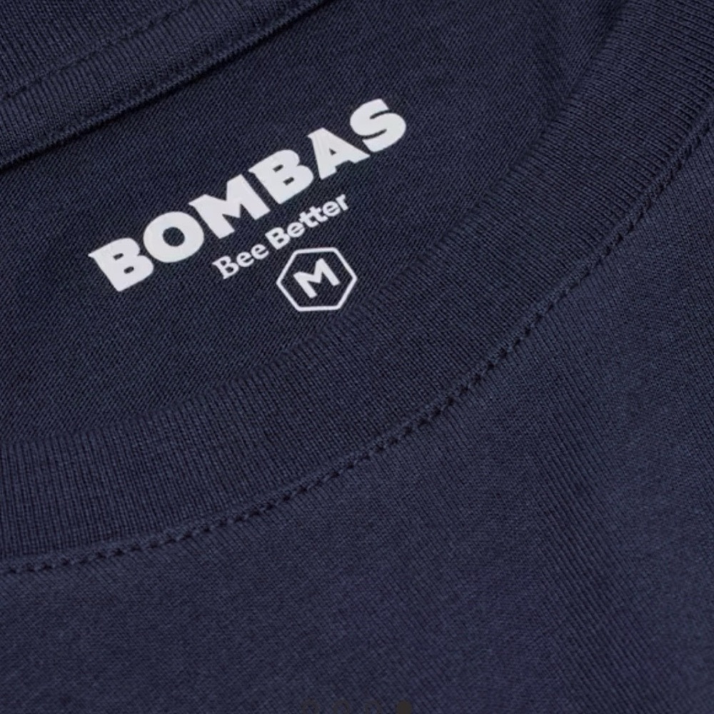 Bombas Men's Midnight Navy Pima Cotton Crewneck T-Shirt - Picture 3 of 3